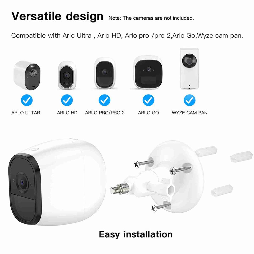 2er-Pack Verstellbare Wandhalterung für ARLO HD ARLO PRO ARLO PRO2 ARLO GO ARLO ULTRA WYZE CAM PAN Heimkamera-Montage