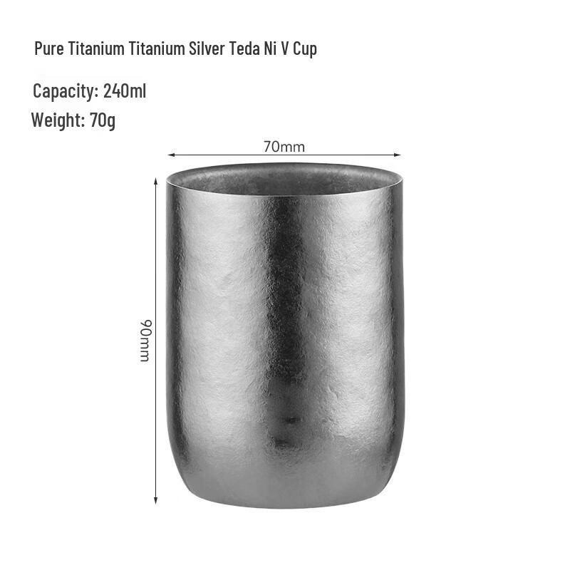 MINGHUI Double-Layer Pure Titanium Outdoor Mug