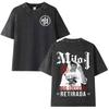 Milo J  Album Casual Graphics Vintage Washed Tee Hip Hop Oversized T Shirt Mens Women Streetwear Short Sleeve Tshirts Unisex