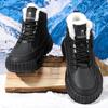 Autumn and winter new men's winter thick-soled men's shoes piled and thickened warm cotton shoes cold-resistant middle-top men's boots