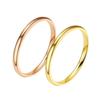 Women's Stainless Steel 2mm Minimalist Ring - Non-Fading Titanium Steel Fashion Accessory