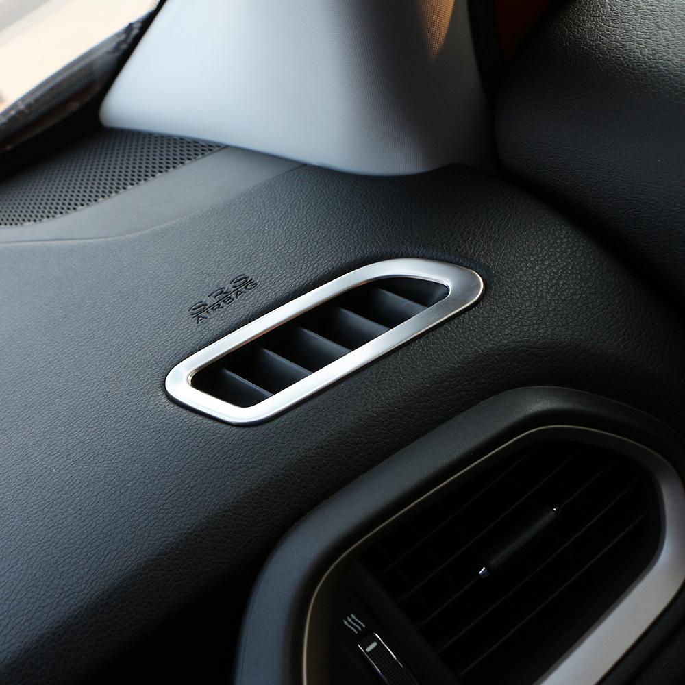 Car Front Air Vent Decor Trim for Jeep Renegade BU 2015-2025 LHD Air Outlet Frame Sticker Stainless Steel Interior Accessories