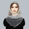 Beadwork Head Scarf Veils for Women Catholic Church Mantilla Veils Head Covering Mass Veils Tulle Scarf for Everyday Wear