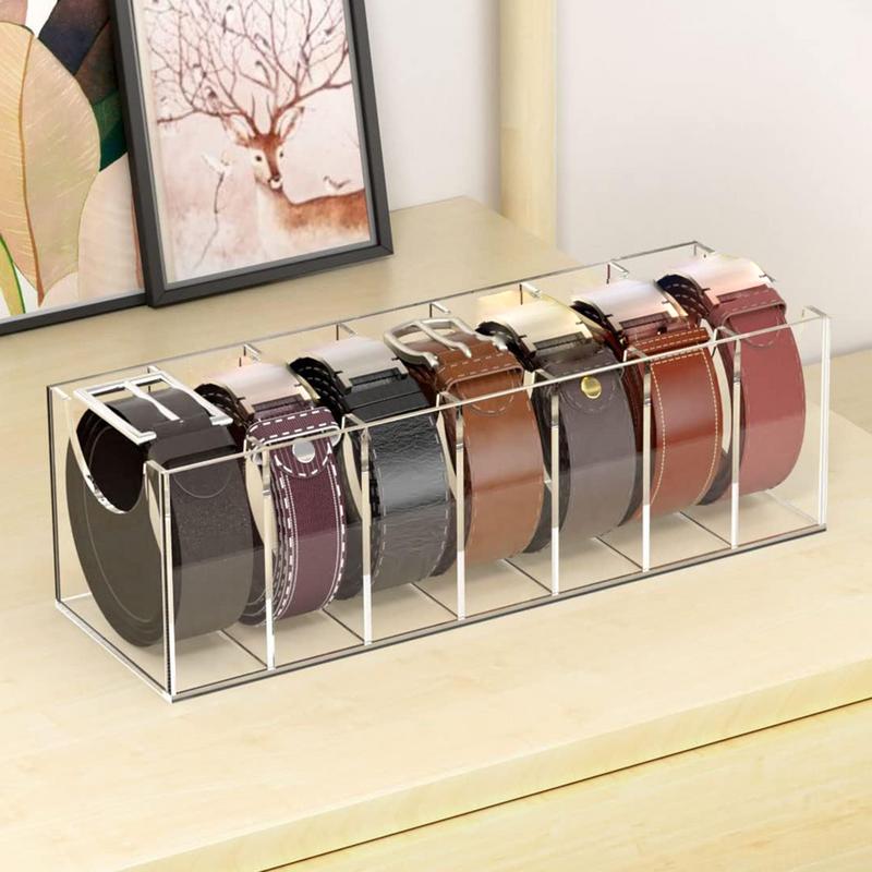 Acrylic Belt Organizer Acrylic Tie And Belt Organizer Clear Display Case Drawer Accessories Multi-Purpose Tie Rack For Women Men