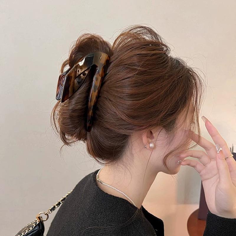Pinza de Garra para el Cabello con Letras Z para Mujer Pinza Geométrica de Arco Pinzas para el Cabello Pinza Simple Vintage Accesorios Elegantes para el Cabello para Mujer