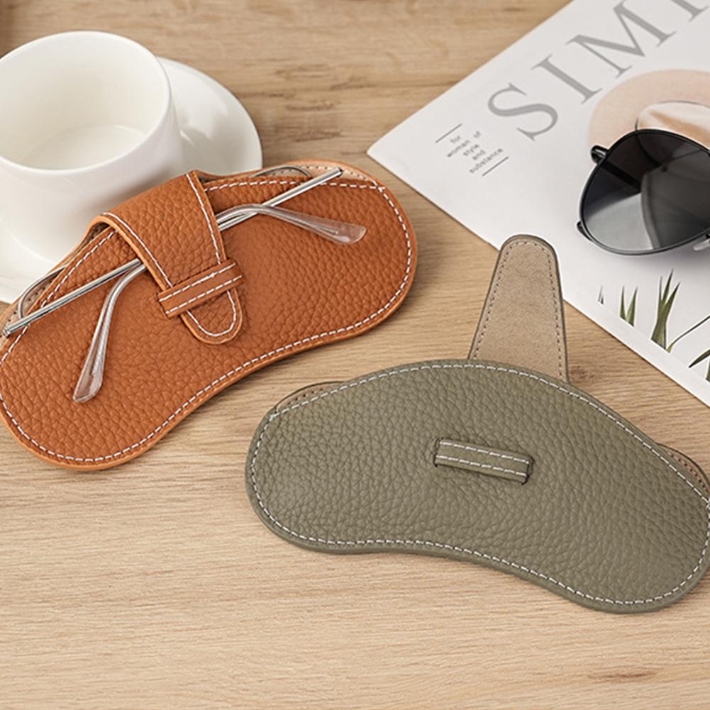 Portable Glasses Storage Bag Simple Fashionable PU Leather Glasses Protective Cover Sunglasses Reading Glasses Storage