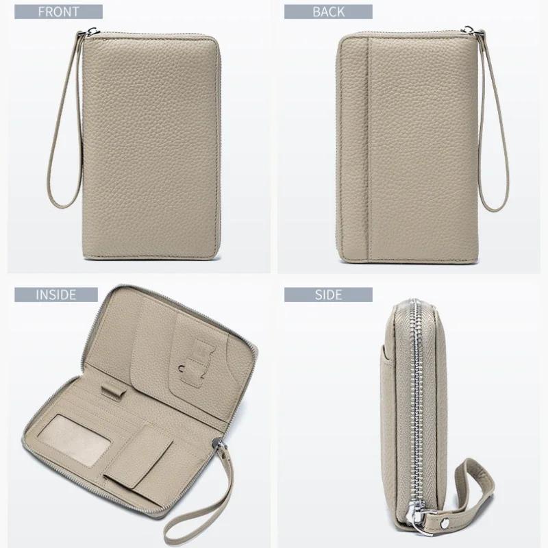 Large Wallet Passport Holder RFID Blocking Travel Documents Organizer Bag for Passport Credit Cards Boarding Passes Storage Bag