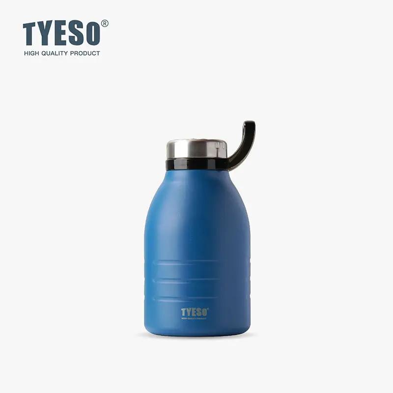 Tyeso 1500ml Thermoses With Sticker Insulated Flask Outdoor Sports Water Bottle with Convenient Buckle Hiking Large for Travel