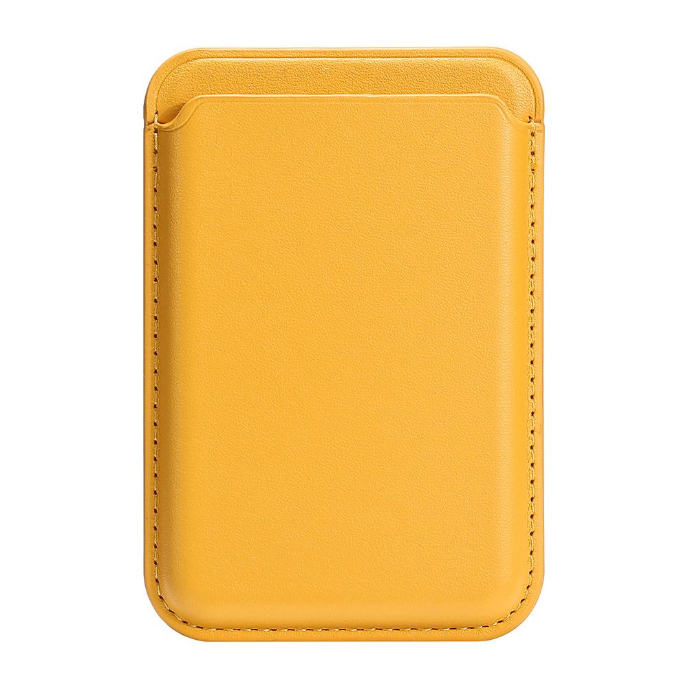 Single Ring Magnetic Card Holder for iPhone 12-16 Series PU Leather Slim Attachment