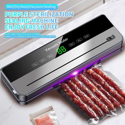 Vacuum Sealer Dry Wet Food Storage Sealing Machine with Built-In Cutter + 30 Textured Bags