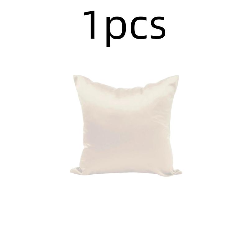 

Imitated Silk Pillow Case 100% Satin Cushion Cover 50X50 Solid Pillowcase 60x60cm Home Decor for Sofa Chair 45x45 40X40 Smooth 30X50CM бежевий