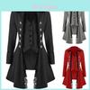Vintage Gothic Herren Steampunk Korsett Mantel für Halloween Party