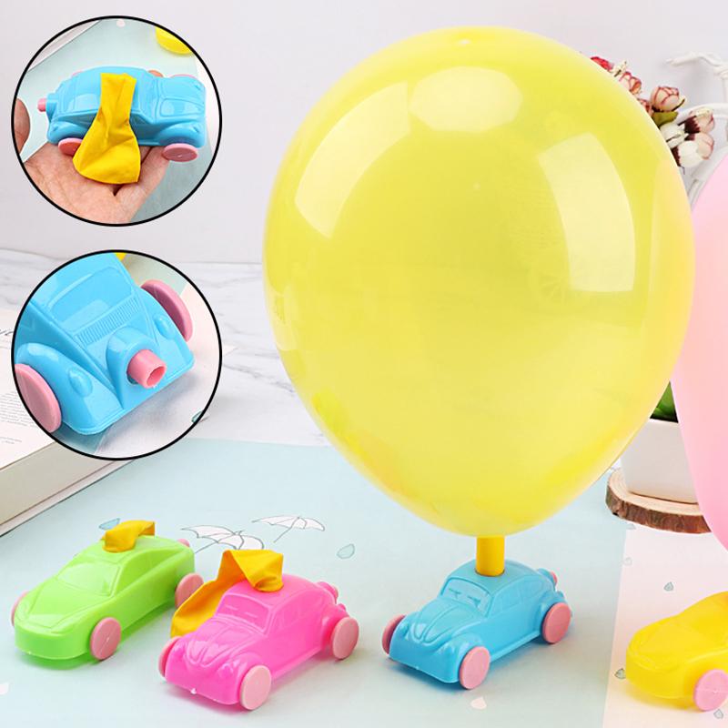 1/3/6PCS Mixed Colorful Blowing Air Running Car Models Ornament Balloon Recoil Cars Creative Festival Gifts Party Game Props ZYF
