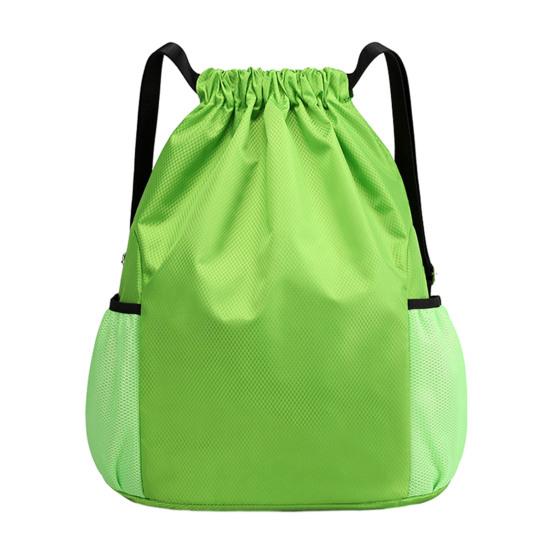 Sportovní Batoh, Šňůrkový Posilovací Batoh s Bočními Síťovanými Kapsami, Vodotěsný Tréninkový Batoh pro Basketbal Fotbal Plavání Muži Ženy