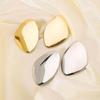 Exaggerated Metal Big Geometric Stud Earrings for Women Punk Hip Hop Gold Color Irregular Earrings Aesthetics Party Jewelry Gift