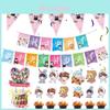 Festive Bts Theme Birthday Party Supplies Featuring Colorful Cake Topper And Cheerful Cupcake Toppers