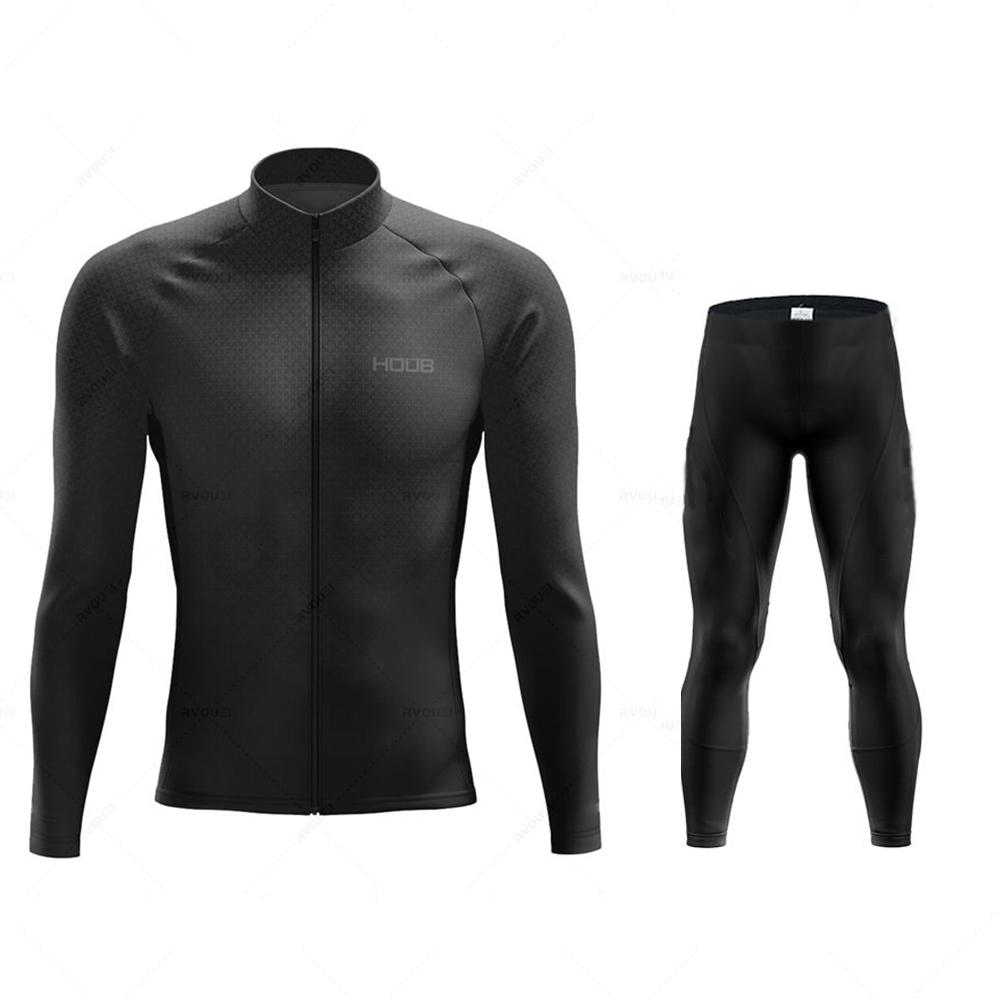 2026 Spring New Team Long Sleeve Cycling Jersey Set MTB Bike Clothing Uniform Men's Thermal Fleece Bicycle Maillot Ropa Ciclismo