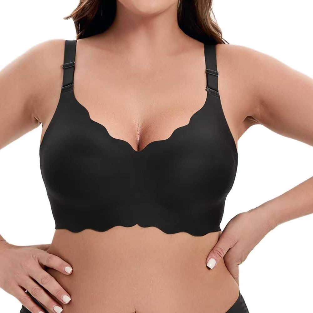 Women S Plus Size Seamless Push Up Bra Thin Wave Edge Summer Underwear