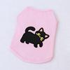 Halloween Pet Vest Cute Black Cat Cartoon Print Sleeveless Shirt Soft Breathable Costume For Kitten Puppy Party Daily Outfit
