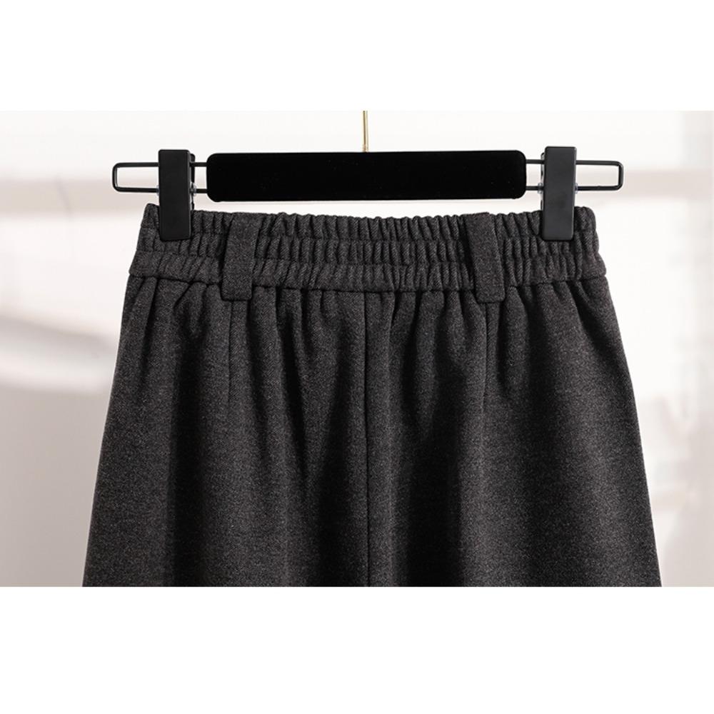 DIMANAF Plus Size New Women Long Pants Loose Casual Elastic Waist Vintage Lady Thick Winter Autumn 2025