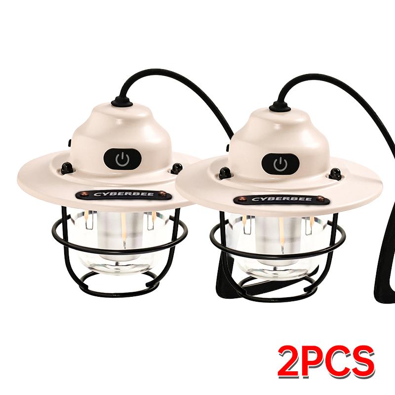 Outdoor Portable Handheld Light with Long Lifespan Tent Light Hanging Light Typec Rechargeable Flashlight Waterproof Light