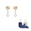 Swarovski Lifelong Heart Love Sparkling Romantic Knot Earrings Women earrings White Rose-Gold 5517942