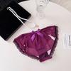 Low Waist Sheer Bow Lace Thong Bowknot Mesh Lace T Panties Lace Underwear  Home