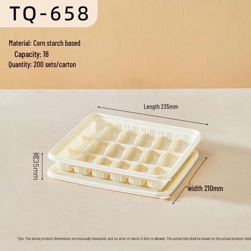 Eco-Friendly Corn Starch Disposable Dumpling Box