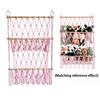 Cotton Stuffed Animal Storage Net With Wooden Rods For Nordic Style Room Decor Toys Blankets Soft