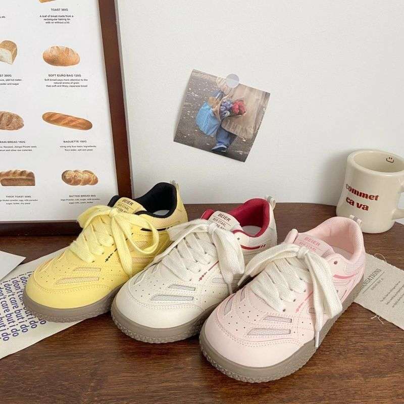 Shandisha Dexun double mesh board shoes female ugly cute spring and autumn chic niche Korean version breathable sports Forrest Gump white shoes female