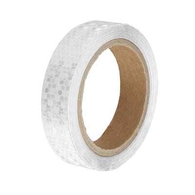 ACROPIX Universal 2.5cm X 10m White Car Reflective Sticker Reflective Tape Safety Warning Reflective Protector - 1 Pack