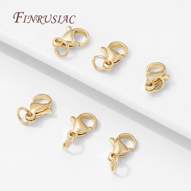Stainless Steel Gold Plated 10mm Lobster Clasps,Locks For Jewelry Connectors DIY Bracelets Making Accessories,Clasps For Jewelry
