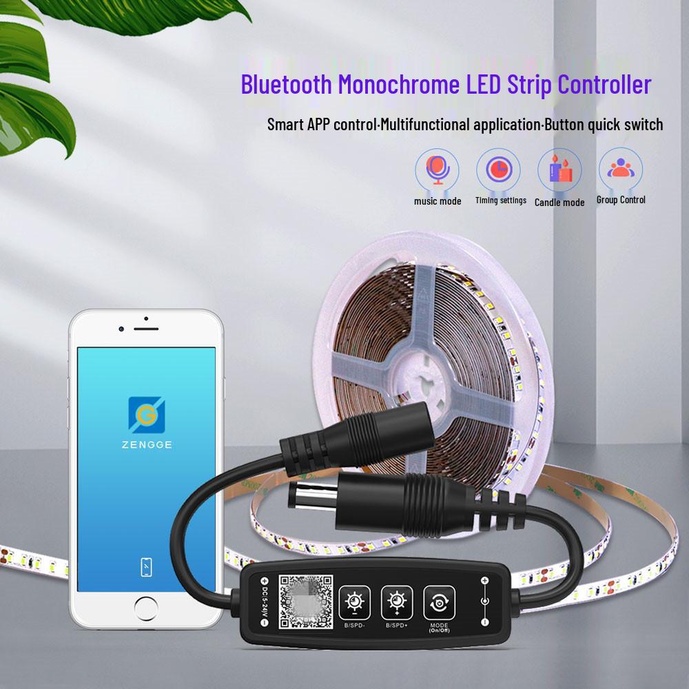 Bluetooth Remote Control for DC5-24V Smart LED Single Color Light Strip