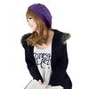 Beret Hat High Elastic Comfortable to Wear Convenient Women Plain Color Knit Beret Hat for Outdoor