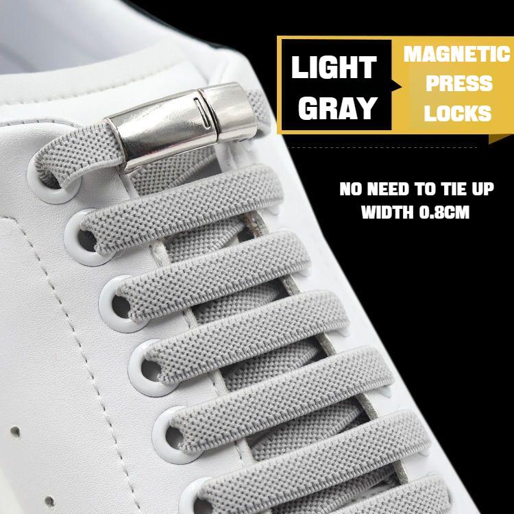 1Pair Magnetic Lock Shoelaces Without Ties Flat Elastic Laces Sneakers Boots No Tie Shoelace Rubber Bands for Shoe Accessories