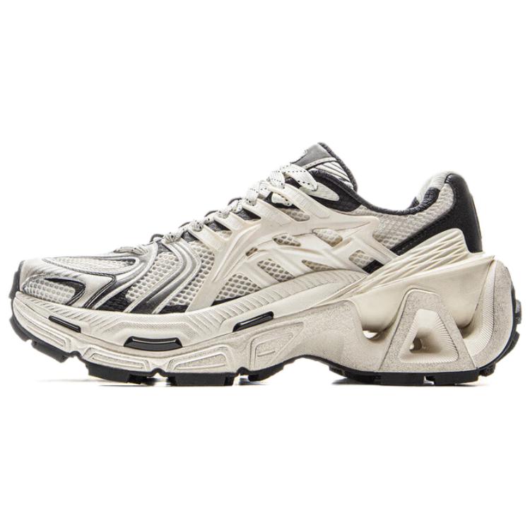 

New LiNing Abrasion Resistant Shock Absorbers Low Top Casual Shoes Unisex Ivory Black AZGV151-1 41