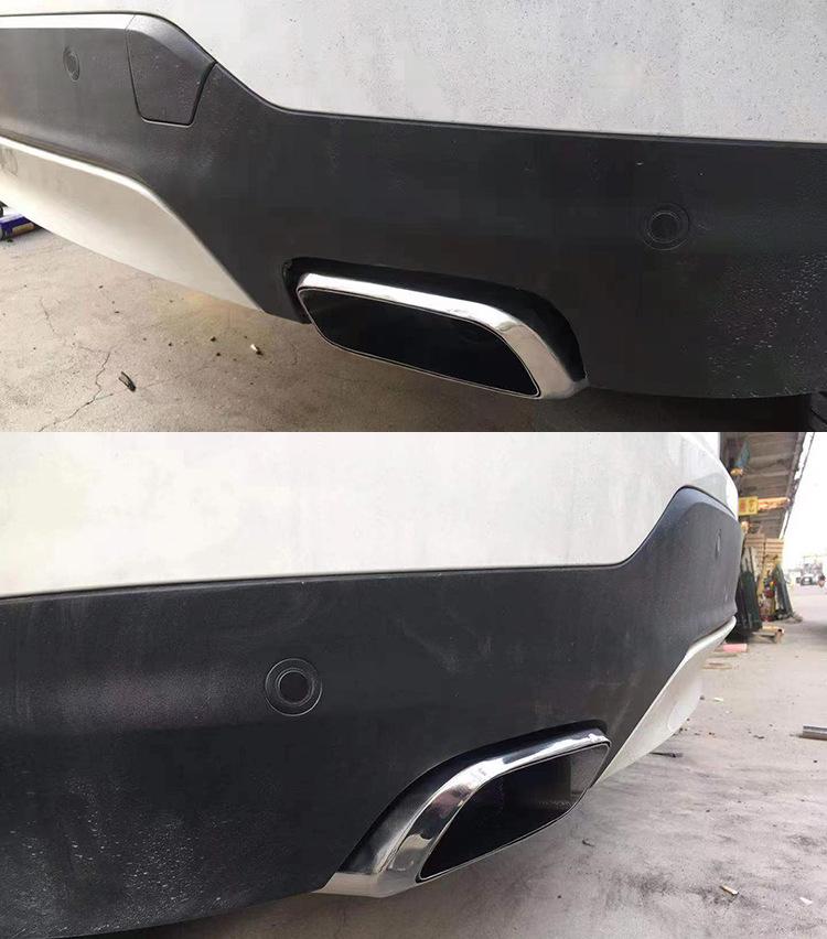 BMW X3/X4 Exhaust Modification: Dual Square Outlet Tailpipe F25/F26, Stainless Steel Carbon Fiber Tips