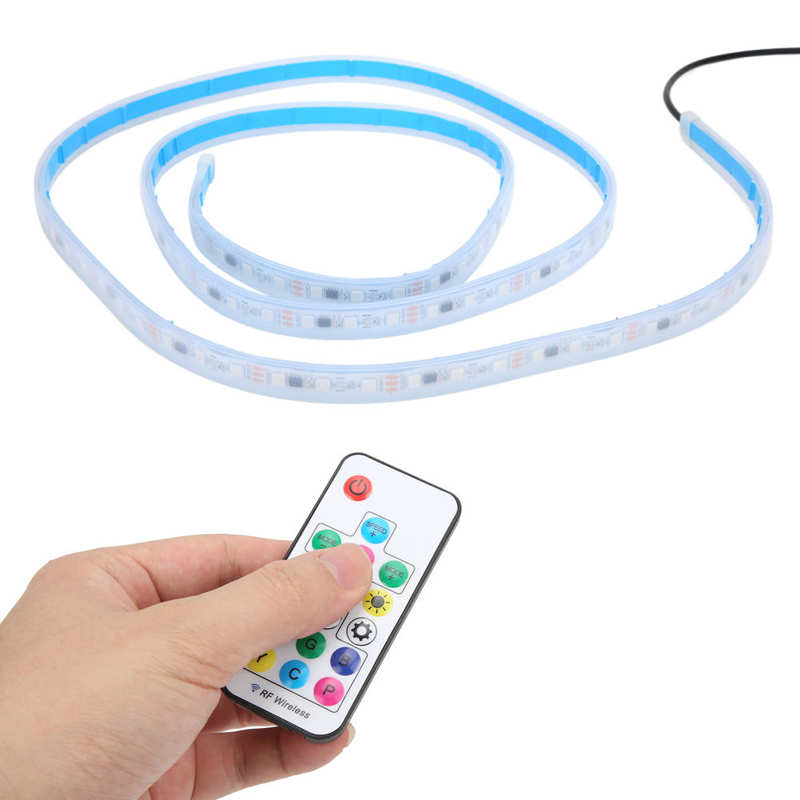 Flexible Car LED Light Strip 1.8m LED Strip Tube Lamp Super Bright with Remote Control