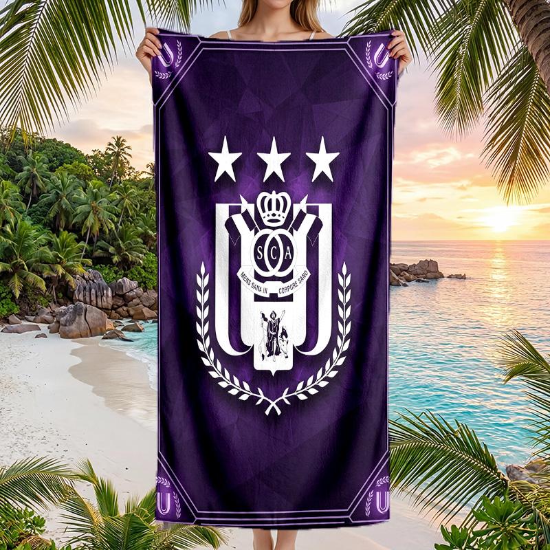 Anderlecht FC Druck Schnelltrocknendes Strandtuch Mikrofaser Saugfähig Tragbares Reise-Schwimmtuch