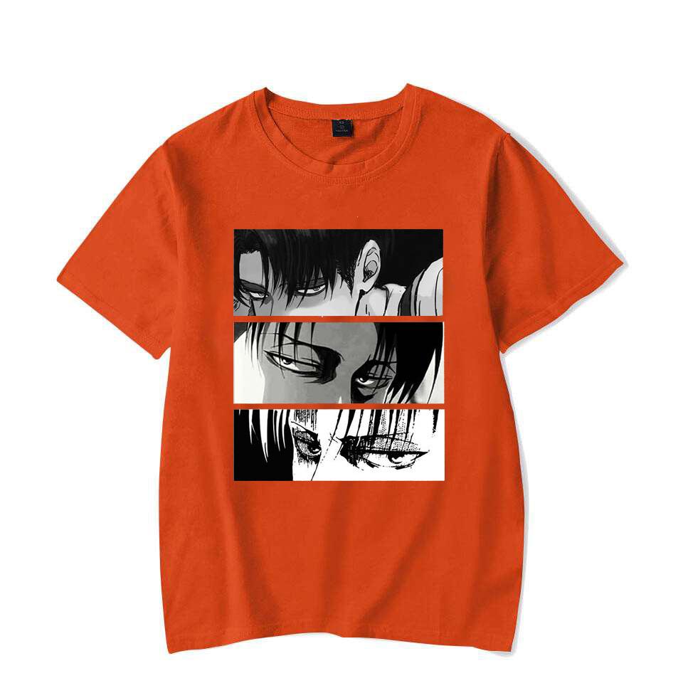 Dámská trička Japonské Anime Attack On Titan Levi Ackerman Eye Punk Tops Letní Harajuku Oversized gotické tričko s krátkým rukávem