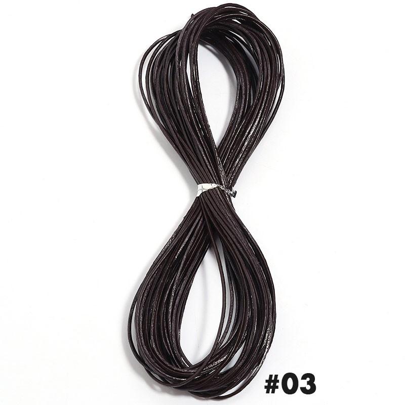 10 Yards 1,5 mm Rundes Rindsleder-Schnur Schmuck Handgemachtes Armband Material Für Schmuckherstellung Zubehör Bastelschnüre