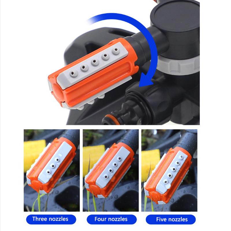 

Adjustable 360 Degree 3-Arm Rotating Sprinklers Grass Lawn Automatic Watering Nozzles Garden Agriculture Irrigation Device 1pcs
