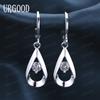 925 Sterling Silver AAA Zircon Water Droplets/raindrops Piercing Earrings Fashion Wedding Jewelry