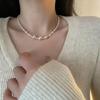 French Pearl Necklace Earrings Light Luxury Niche Collarbone Chain Gentle Temperament Versatile Neck Chain Accessories Women