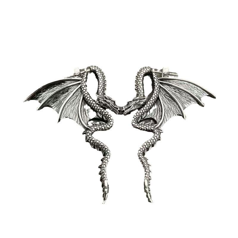 Magic Dragon Detachable Dark Style Stud Earrings for Women - European & American Fashion, Exaggerated Festival Design