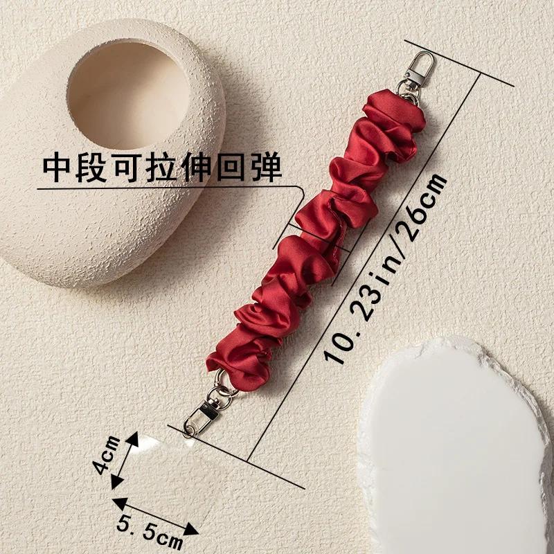 Braccialetto con Laccetto da Polso per Telefono Monocolore per Donna Ragazza Creativo Elastico Forma Scrunchy Cordino per Telefono Cellulare Accessori