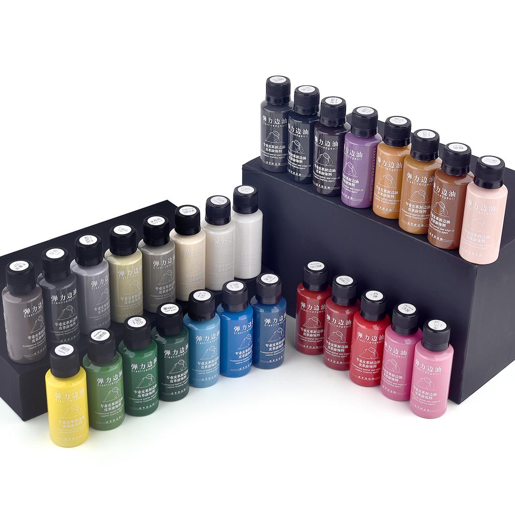 30ml Stretch Matte Leather Edge Paint Oil Dye Color Coats Leather Edges Repair Wrap Edge Liquid DIY Leather Shoe Edges Pigment
