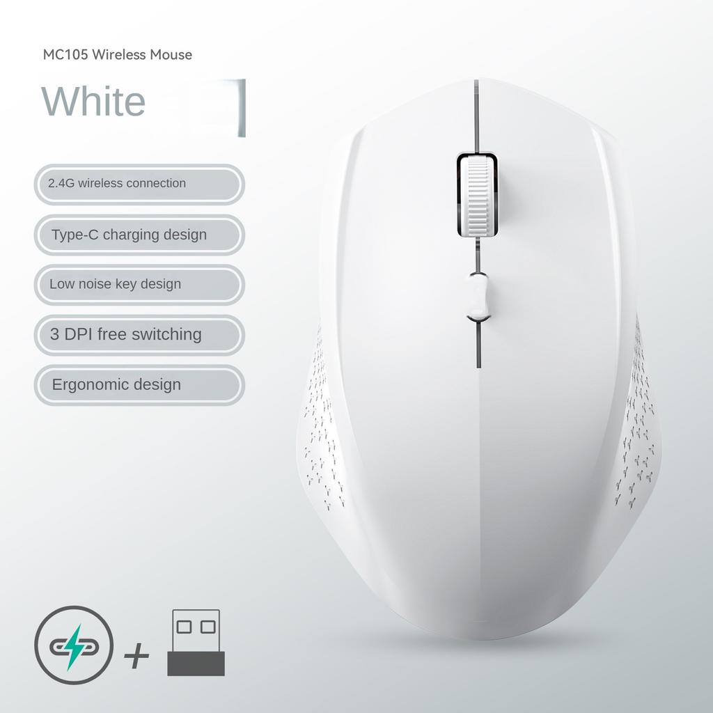 Bluetooth 5.2 Mouse 2.4G Wireless Mouse Dual-Mode Silent Mouse Rechargeable Gaming Mouse 1600DPI For Laptop Computer Win Mac OS