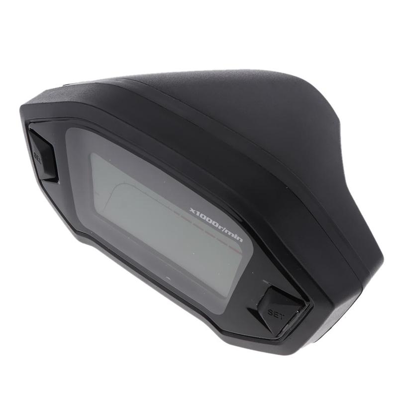 Universal Motorcycle Tachometer Digital LED Speedometer Odometer Fuel Level LCD Meter for Motorcycle Trip Monitor