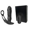3 in 1 Thrusting Anal Vibrator Remote Control Dildo Prostate Stimulator Massager Delay Ejaculation Cock Ring Sex Toy for Men Anal Plug with Telescopic